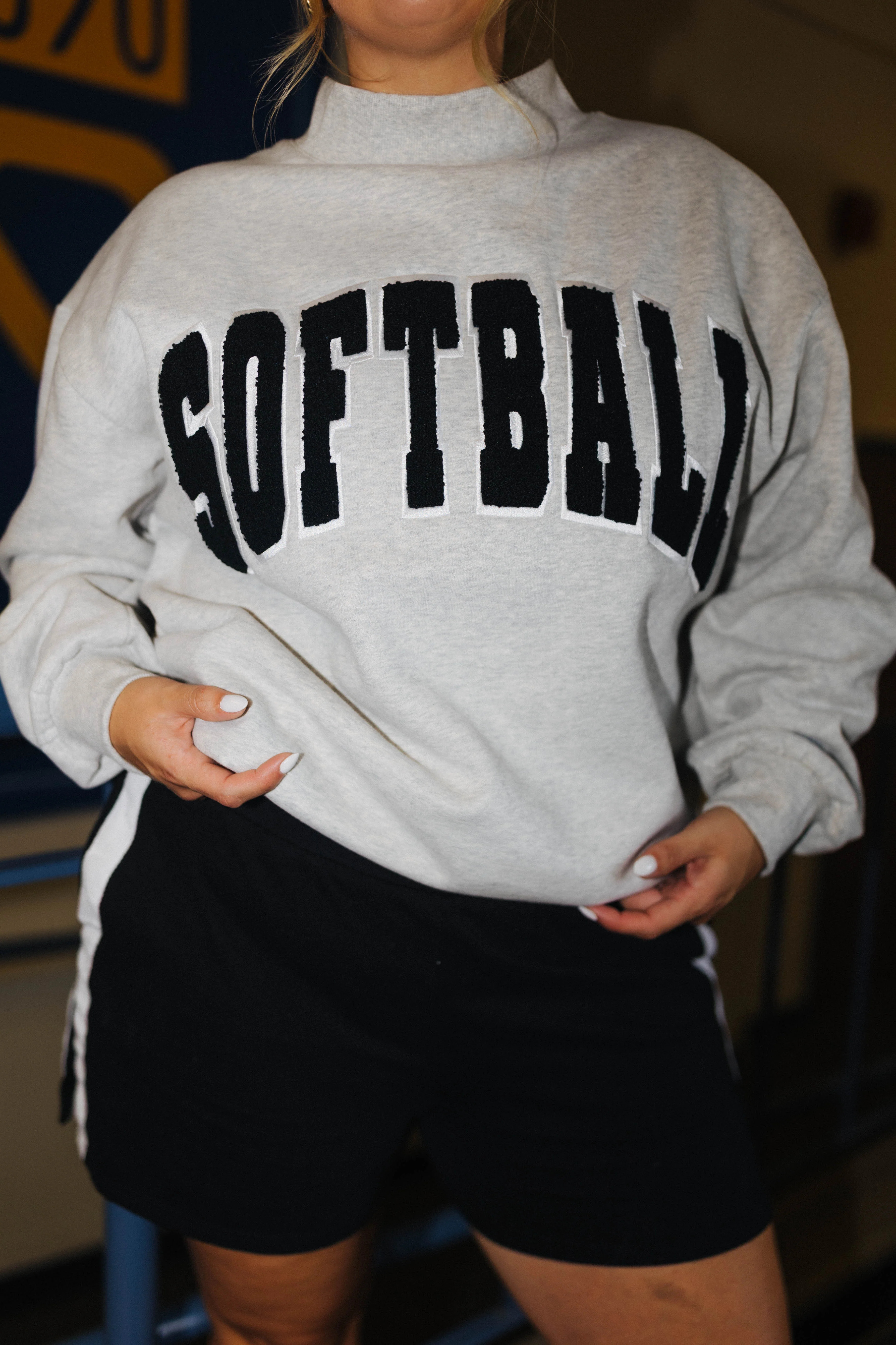 Softball Mockneck Sweatshirt | Staykation