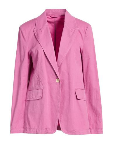 19.70 Nineteen Seventy Woman Blazer Pink Size 12 Cotton, Linen, Elastane | YOOX (US)