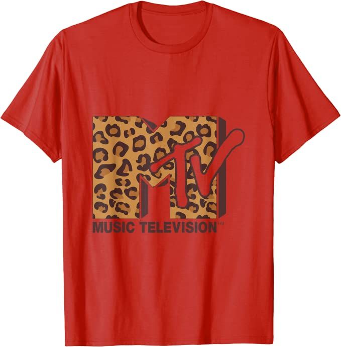 Classic MTV Leopard Print Logo T- Shirts T-Shirt | Amazon (US)