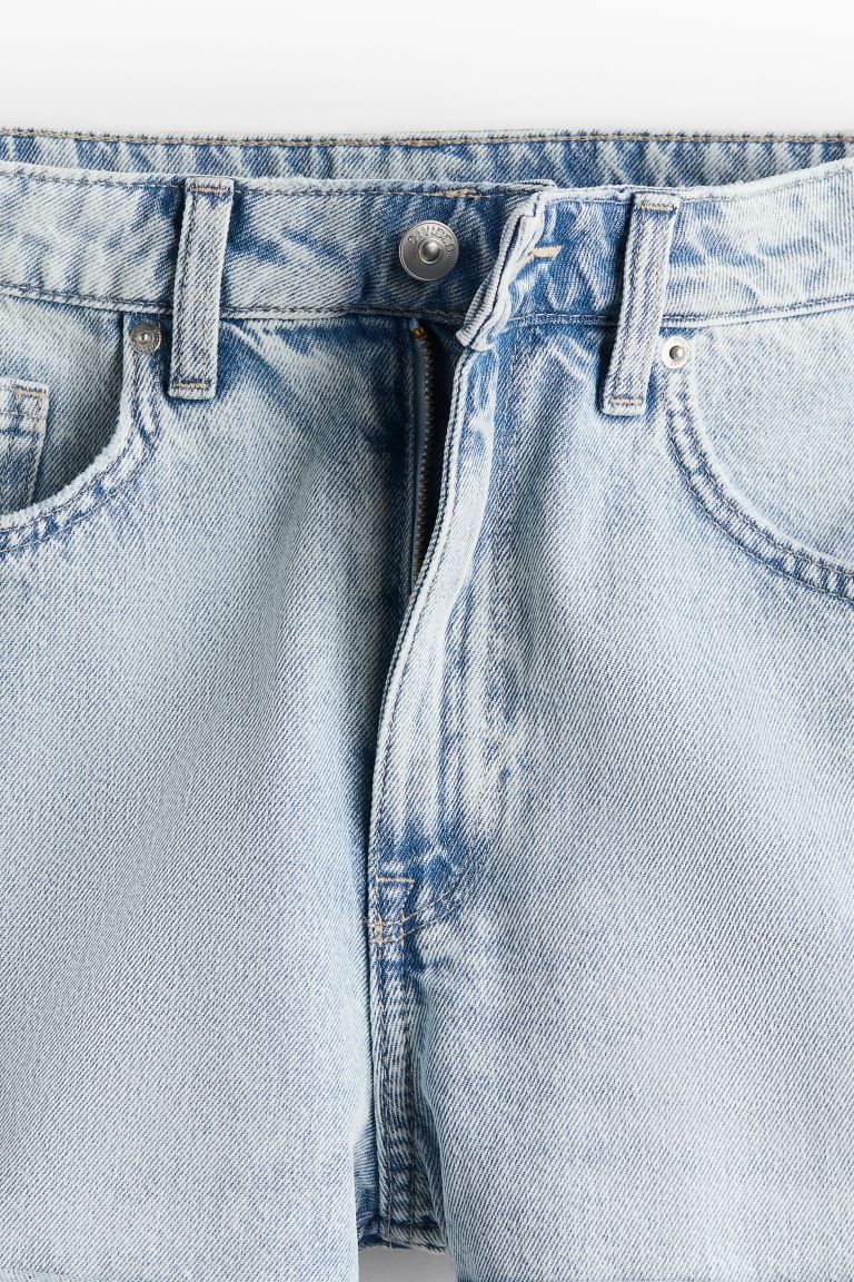 High Waist Denim Shorts - Pale denim blue - Ladies | H&M US | H&M (US + CA)