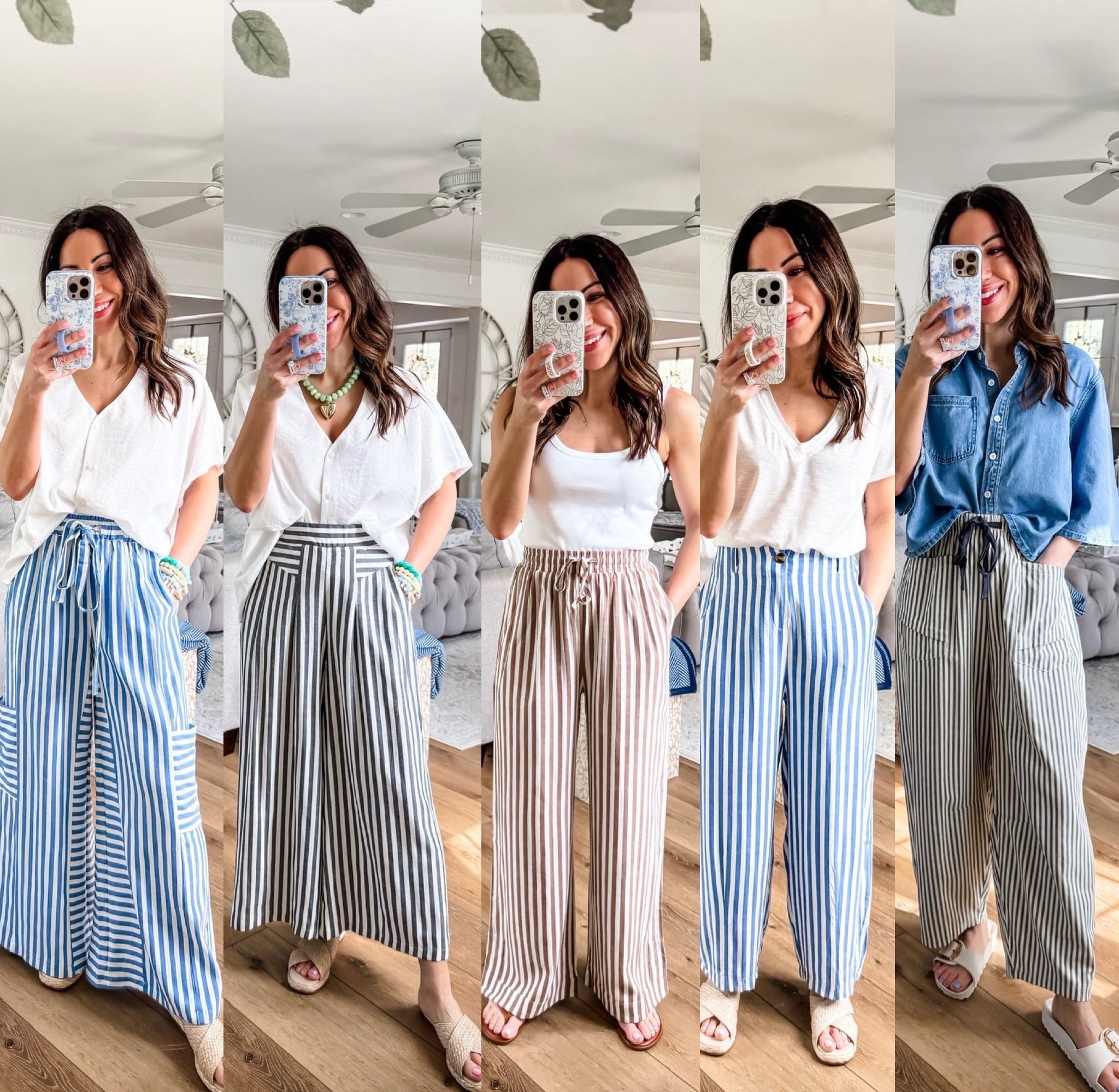 Wearing small in all. Striped pants. Amazon pants.

#LTKPetite #LTKOver40 #LTKSaleAlert