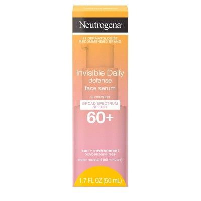 Neutrogena Invisible Daily Defense Sunscreen Face Serum - SPF 60 - 1.7 fl oz | Target