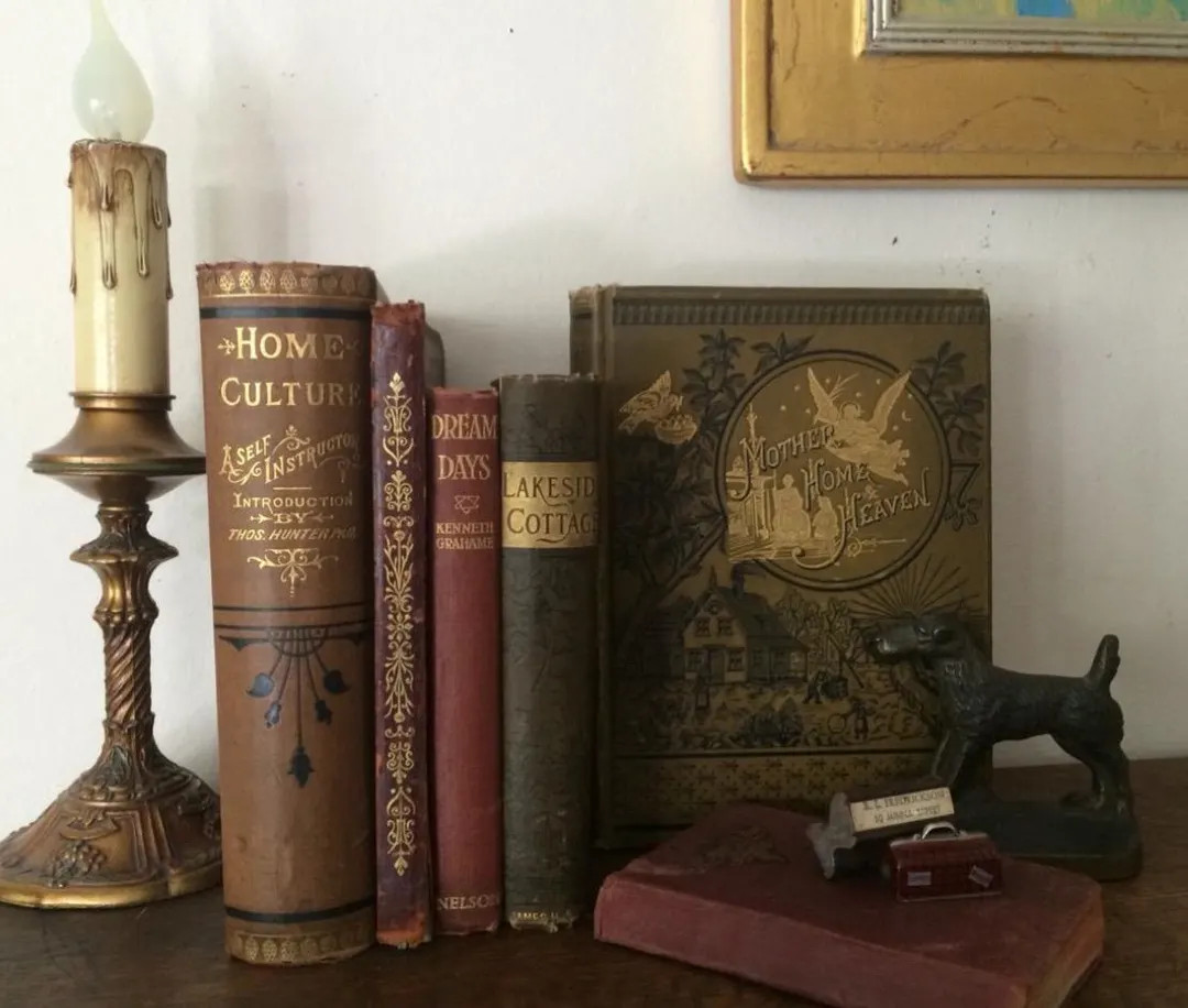 Antique Hardcover Books-Lot of 5 • Old Vintage Book Stack | Etsy (US)