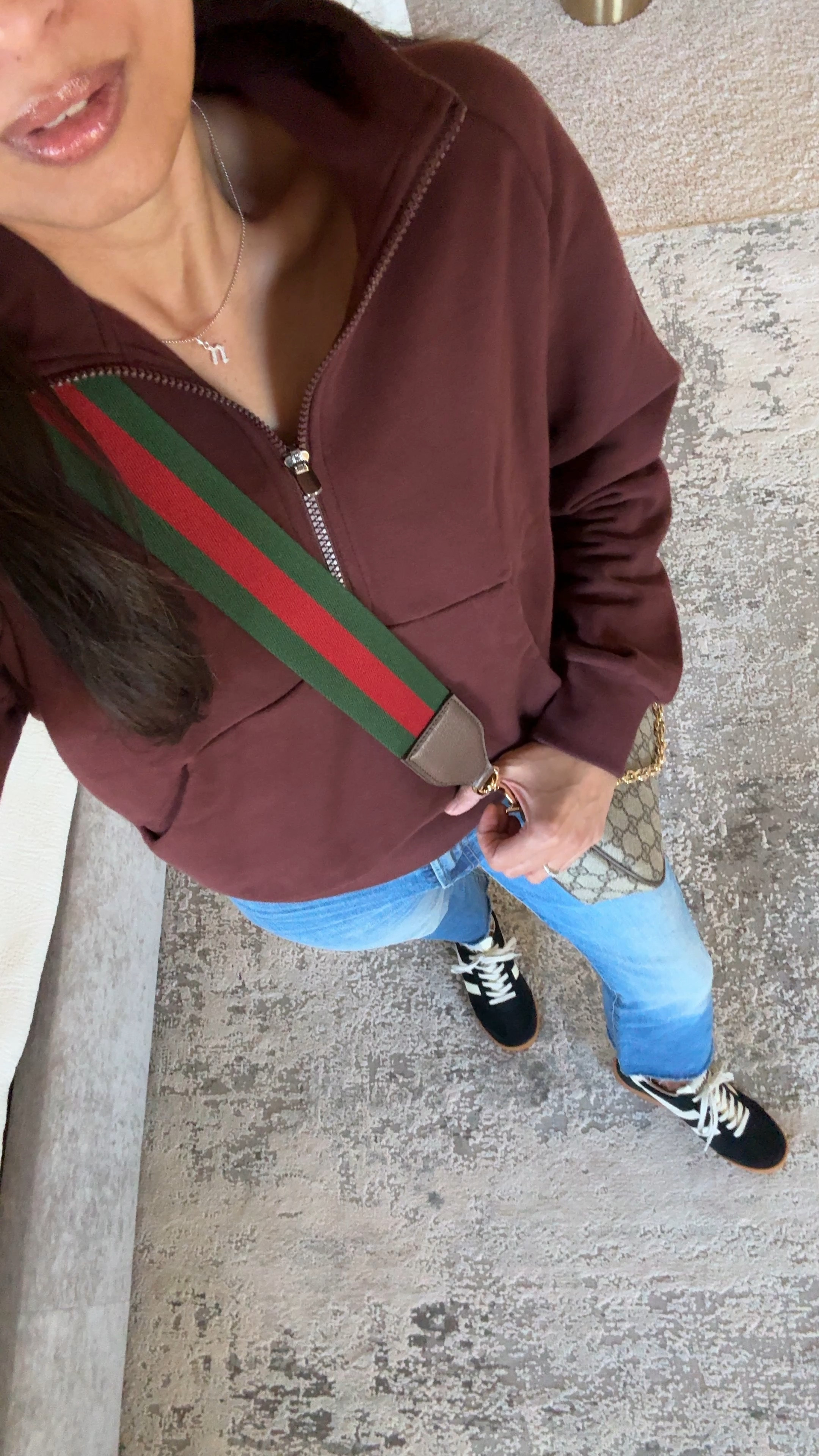 ⭐️Wear all day, everyday, every way hoodie sweatshirt. 
-Just the right amount of fitted, with just the right amount of cropped length to throw on post workout, with jeans as an elevated casual top, and as loungewear with joggers. 
-This color (garnet) caught my eye and this elevated hoodie cut made me a fan. Currently on sale 30% off if you use a gap brand family credit card. Multiple other colors also available. 
-True to size  


#LTKSaleAlert #LTKOver40 #LTKActive