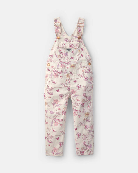 Toddler Girl Floral Overalls - Ivory - OshKosh B'gosh | Carter's | Carter's Inc