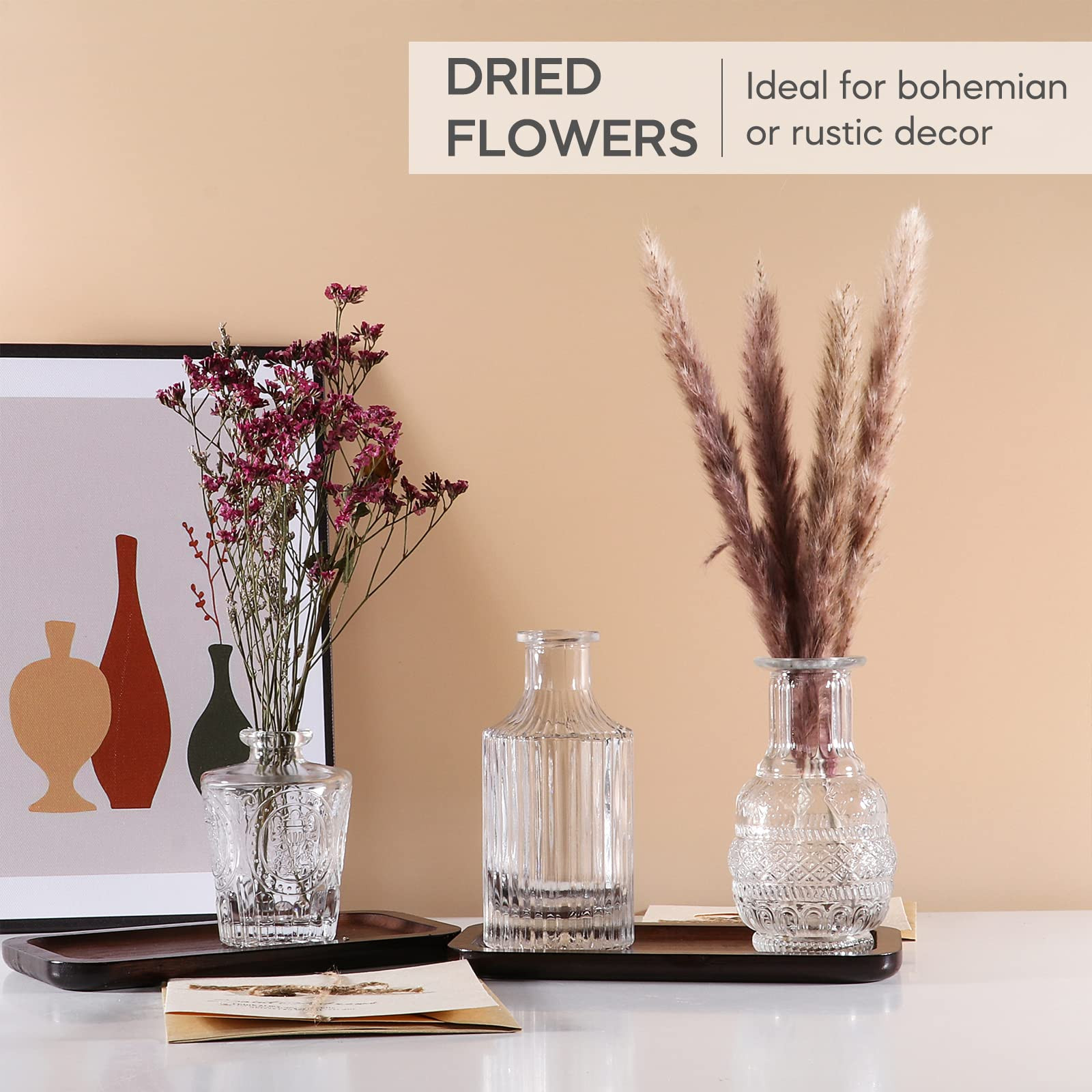 BIGIVACA Glass Bud Vases Set of 12 - Small Clear Flower Vase for Wedding Centerpieces, Home Decor... | Amazon (US)