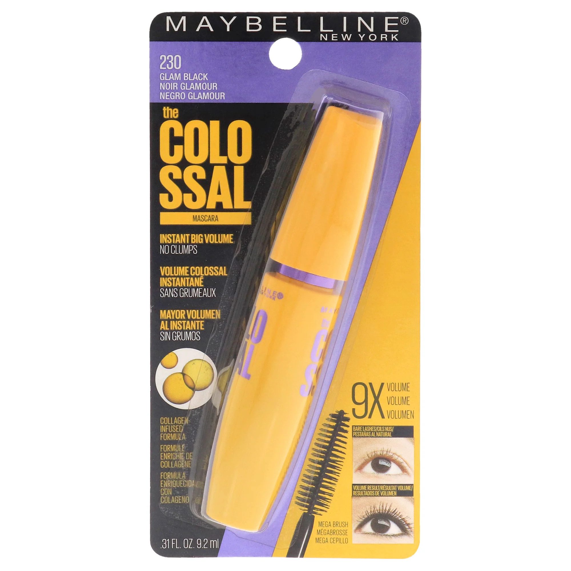 The Colossal Volum Express Mascara - 230 Glam Black by Maybelline for Women - 0.31 oz Mascara | Shop Simon