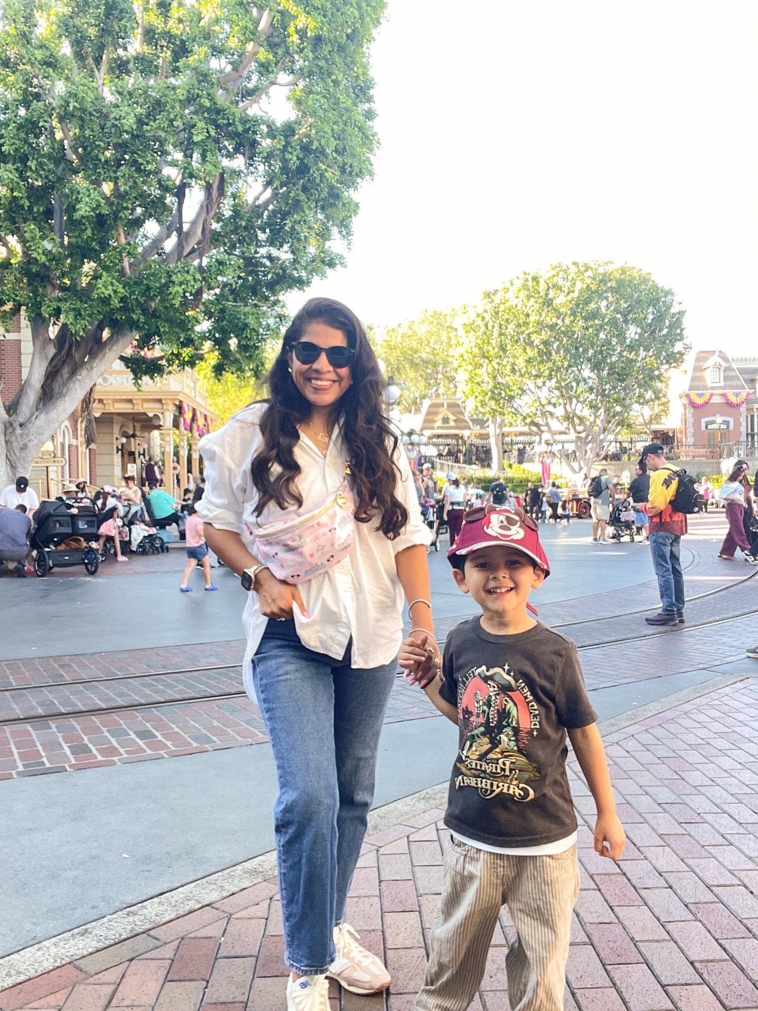 Outfit of the Day Details: 

On Me:
Button Up - Old Jcrew
Jeans - Linked below
Shoes - Linked below
Bag - Stoney Clover. Linked similar ones
Sunglasses - Linked Below

On my son:
Shirt- Disneyland. Couldn’t find any matches 
Pants - Old Zara but linked similar ones
Hat - Disneyland 


#LTKPetite #LTKootd #LTKgrwm