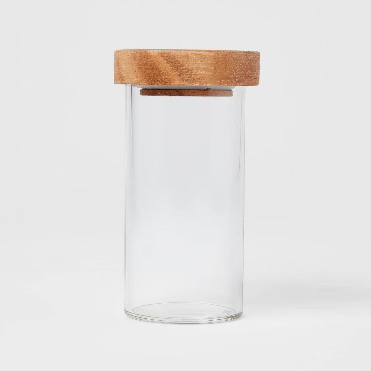 4fl oz Glass Round Spice Jar with Wood Lid - Threshold™: Traditional Clear Condiment Server, Ha... | Target