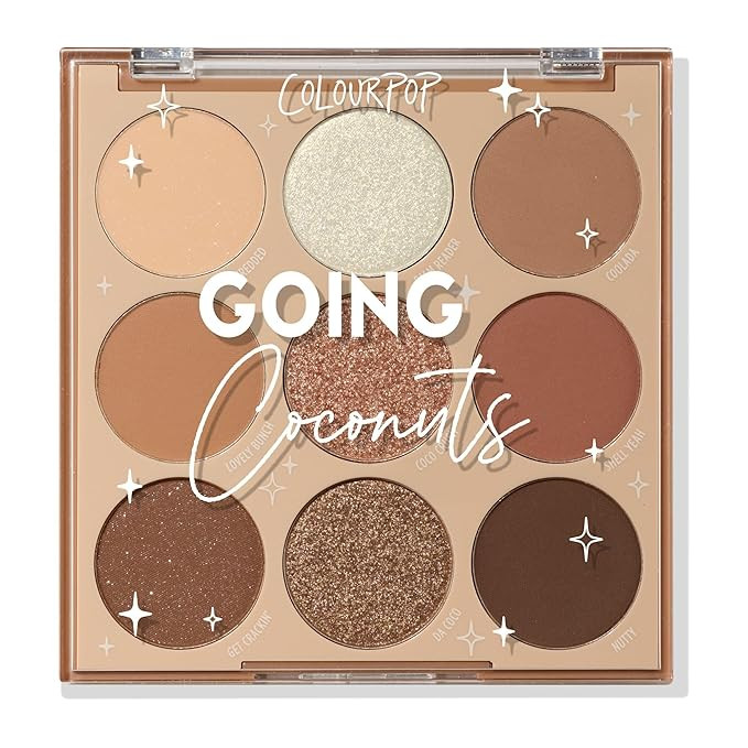 ColourPop Going Coconuts Eyeshadow Palette - Cool-Toned Neutral Eyeshadow Palette with Ultra-Velv... | Amazon (US)
