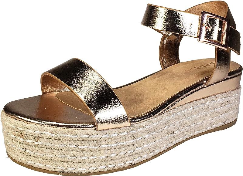 Women's Single Band Espadrilles Platform Sandal with Quarter Strap | Amazon (US)