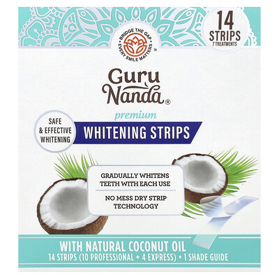 GuruNanda, Premium Whitening Strips, 14 Strips | iHerb