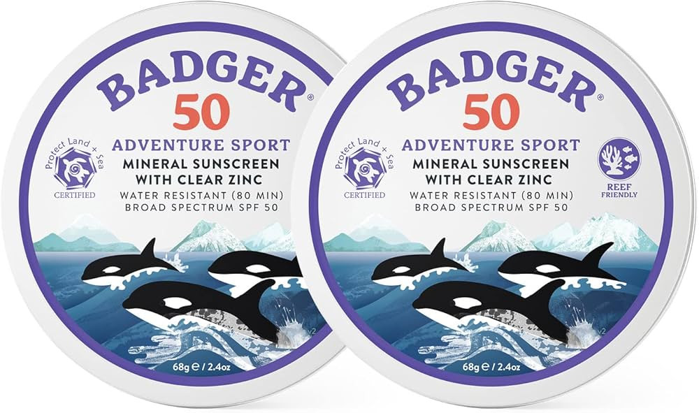 Badger Biodegradable Reef Safe Sunscreen, SPF 50 Mineral Sunscreen, 98% Organic Sunscreen Ingredi... | Amazon (US)
