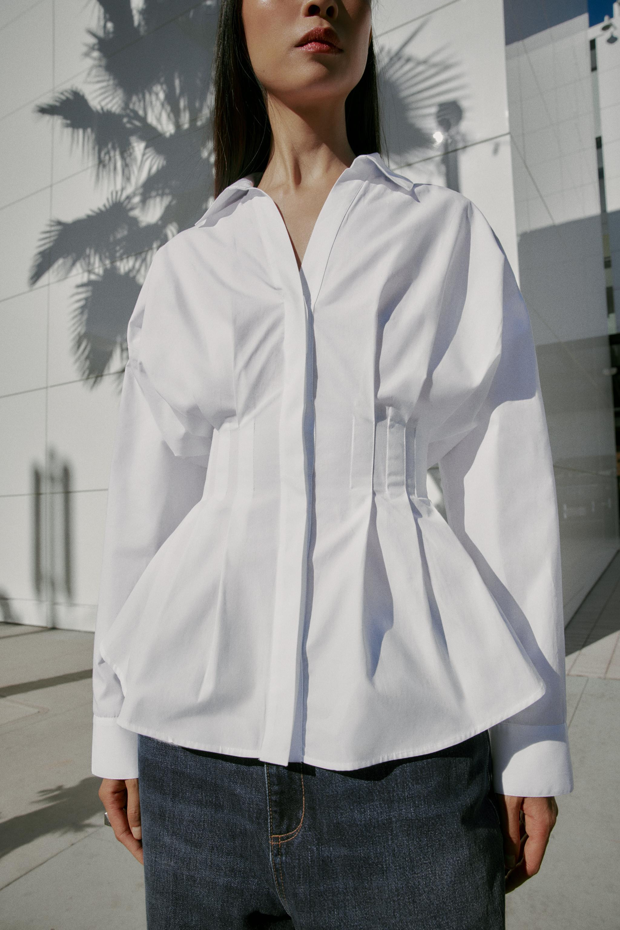 PLEATED POPLIN SHIRT | Zara US