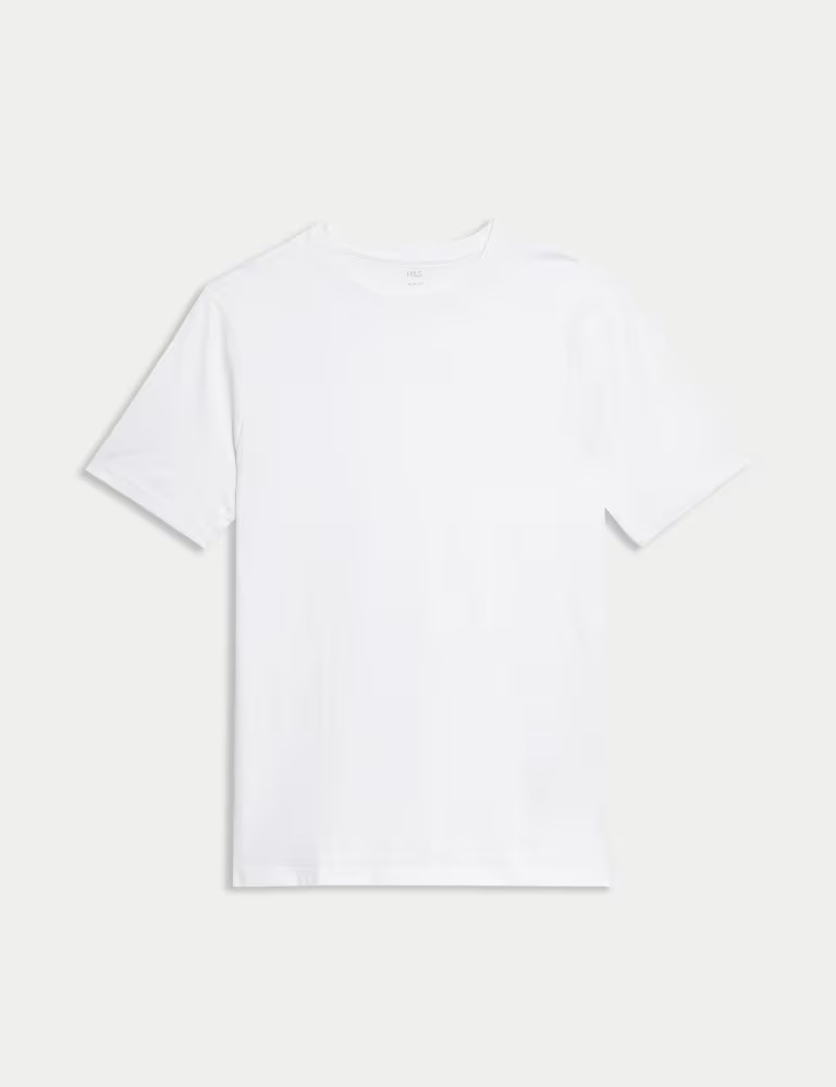 Slim Fit Pure Cotton Crew Neck T-Shirt | Marks & Spencer (UK)