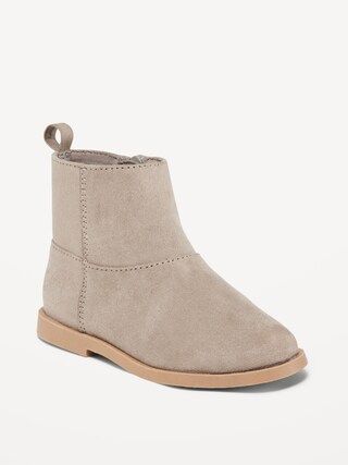 Faux-Suede Side-Zip Ankle Boots for Toddler Girls | Old Navy (US)