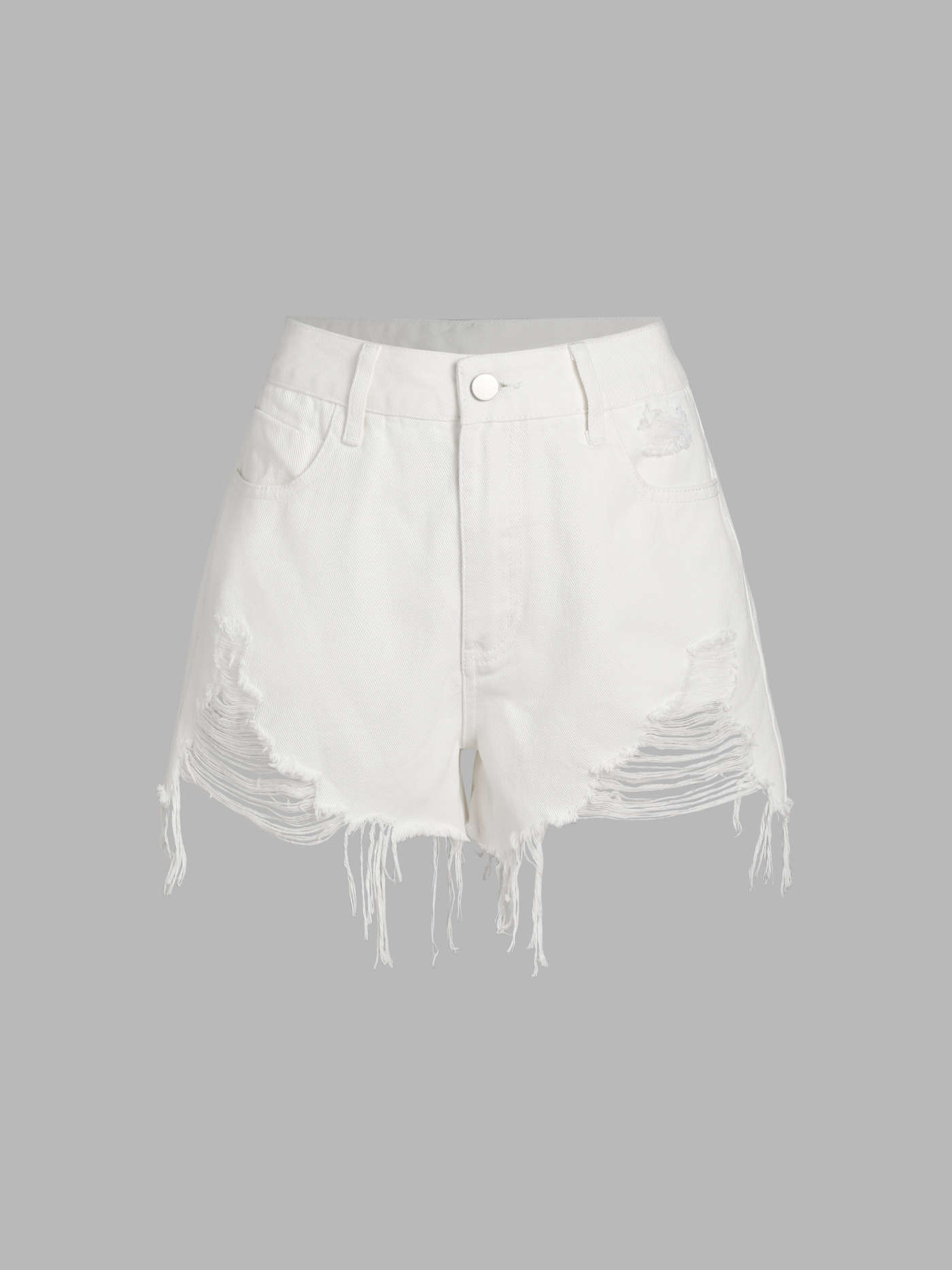 Denim Raw Hem Wide Leg Shorts | Cider