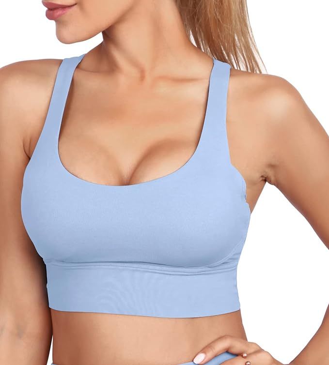 Grace Form Strappy Sports Bra for Women Padded High Impact Push Up Athletic Running Sports Bra Wo... | Amazon (US)