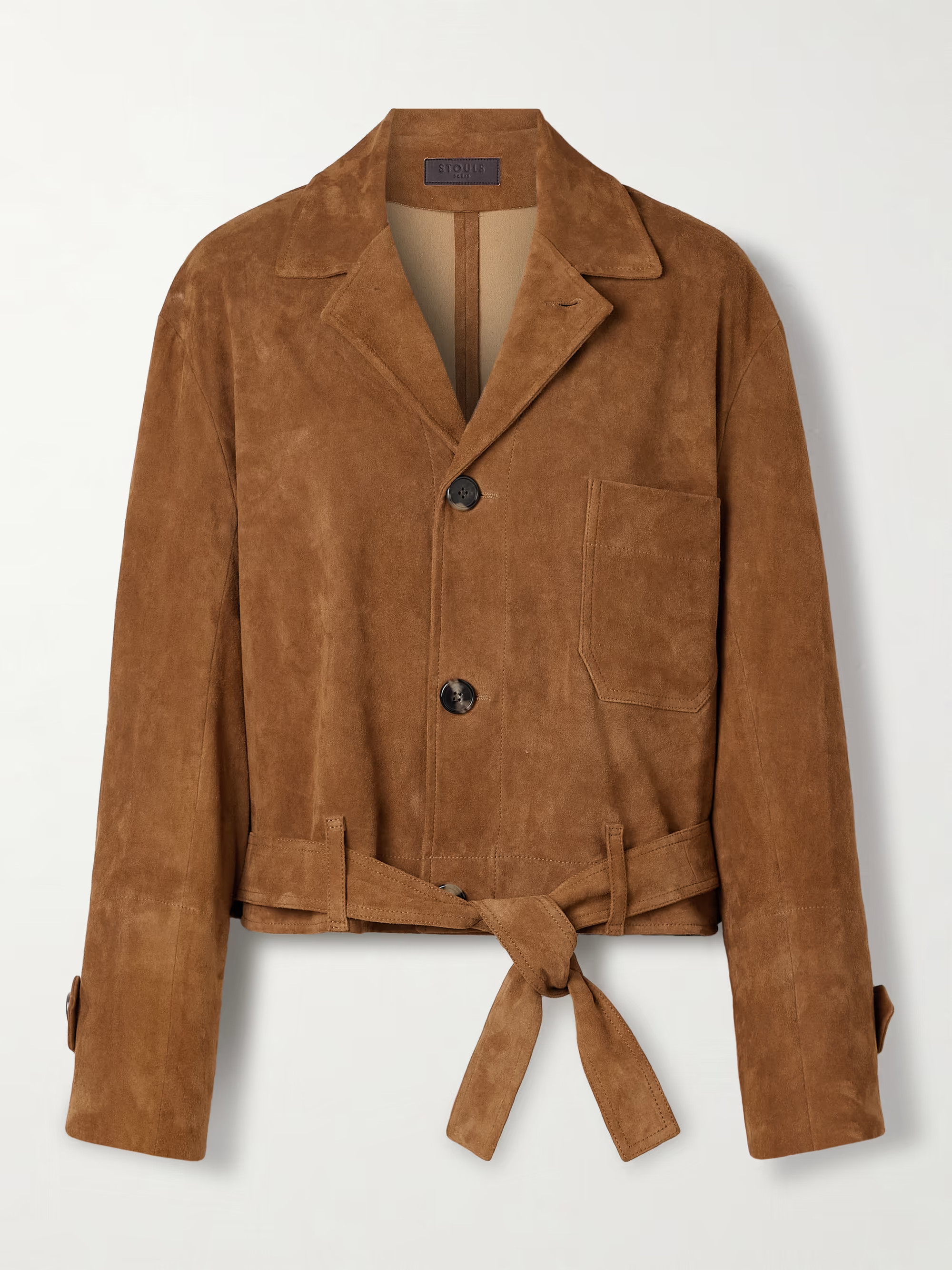 Alfi belted cropped suede jacket | NET-A-PORTER (US)