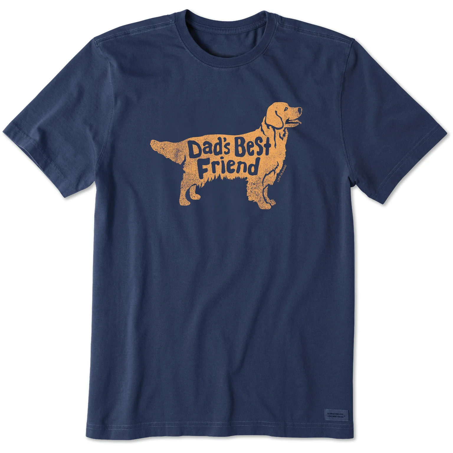 Men's Dad's Best Friend Golden Retriever Short Sleeve Tee | Life is Good