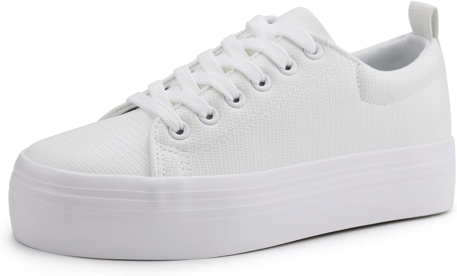 JABASIC Women Lace Up Platform Sneakers Comfortable Casual Fashion Sneaker Walking Shoes | Amazon (US)