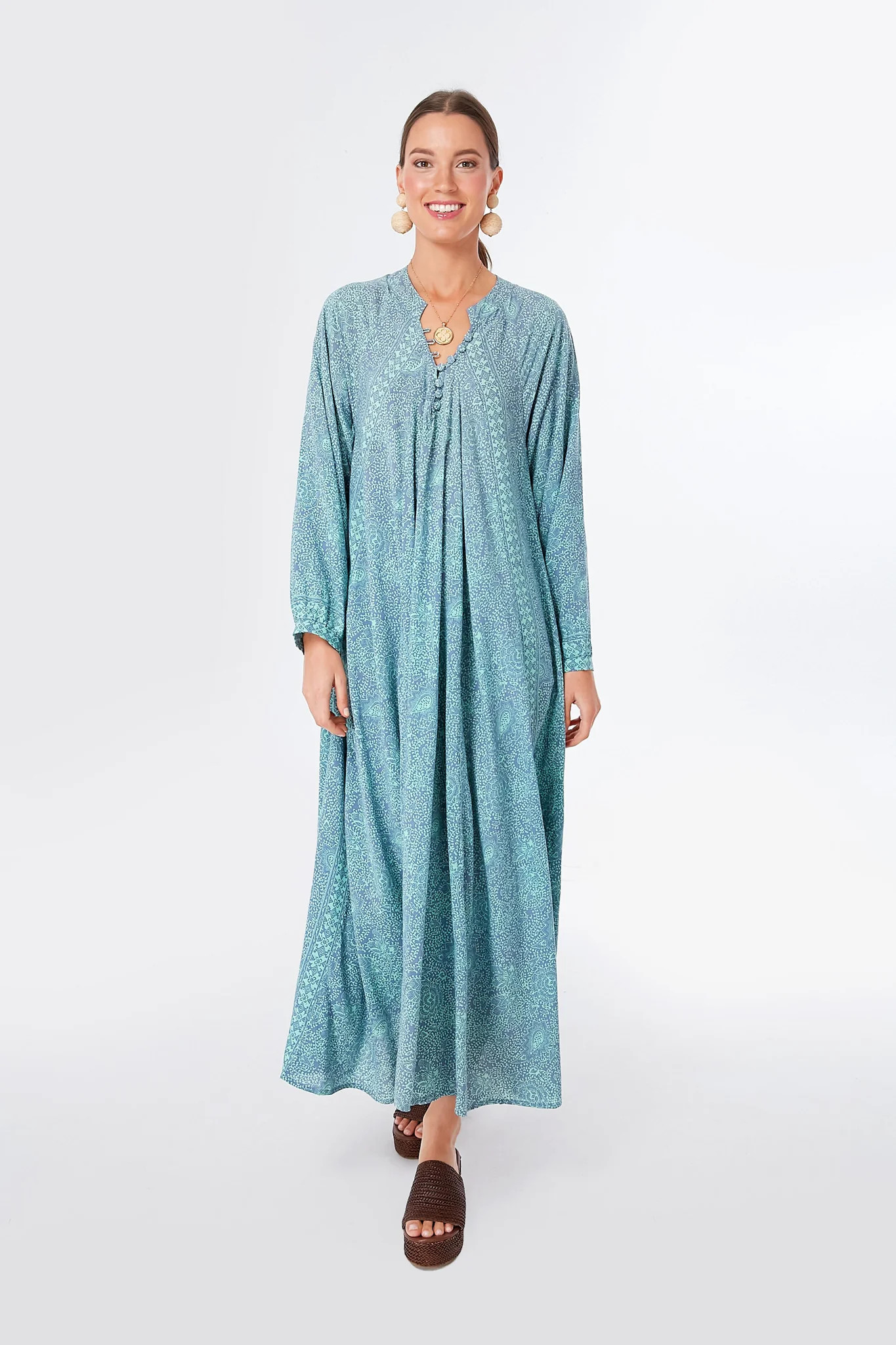 Shangri-La Periwinkle Fiore Maxi Dress | Tuckernuck (US)