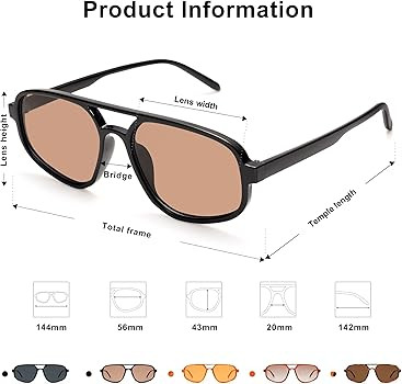 SOJOS Aviator Sunglasses for Women & Men, Retro, Double Bridge, Trendy lightweight, 90s Shades SJ... | Amazon (US)