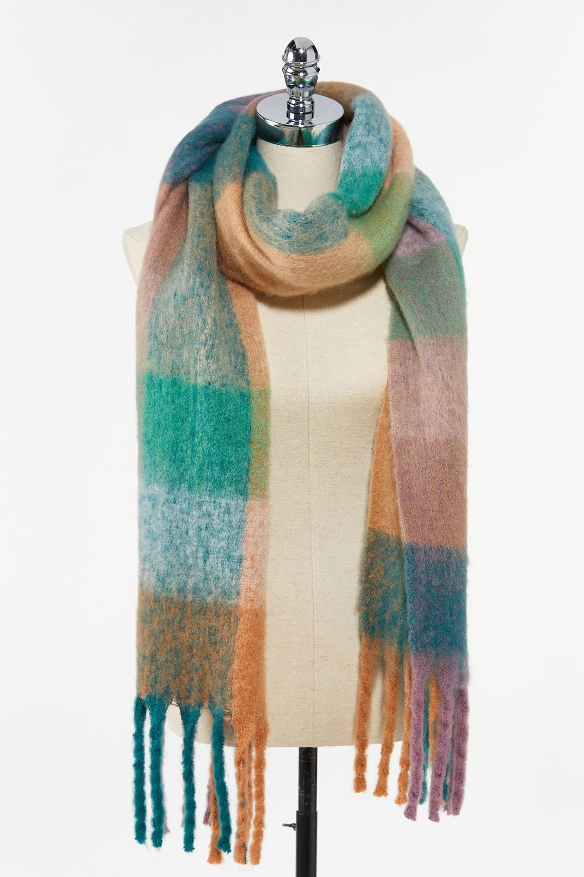 Oversized Cozy Plaid Scarf | Cato Fashions