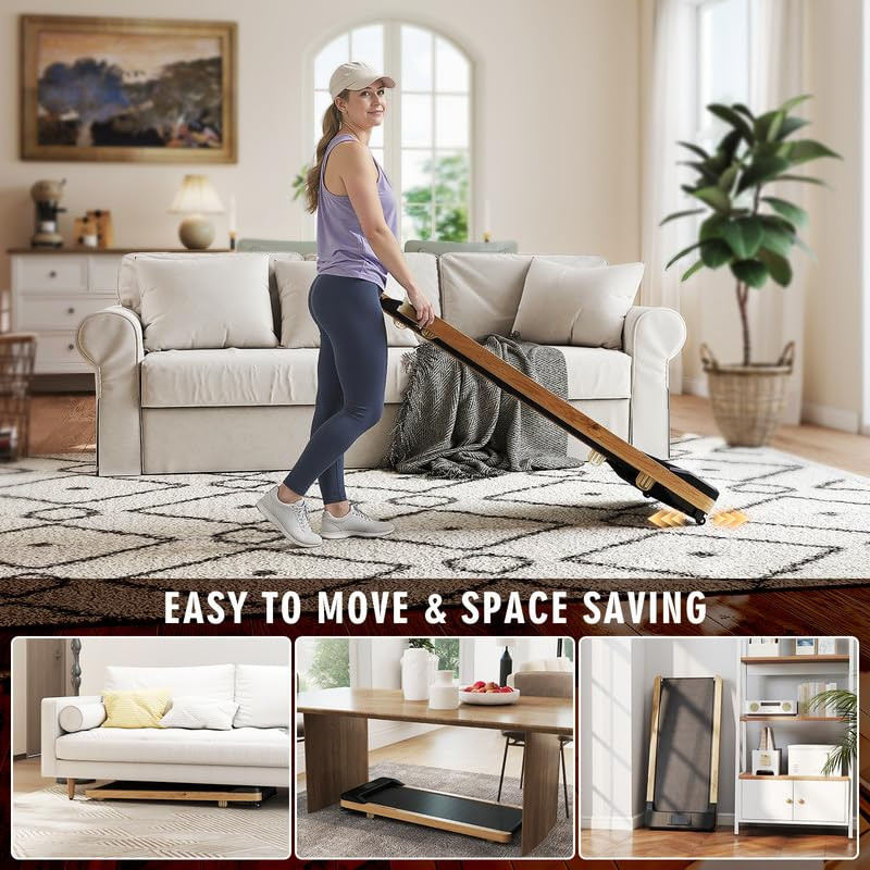 Maksone Portable Walking Pad with Remote Control,Wooden Office Treadmill for Home&Work，LED Disp... | Amazon (US)