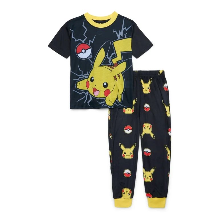 Pokémon Pikachu Boys T-Shirt & Pants Pajama Set, 2-Piece, Sizes 4-16 - Walmart.com | Walmart (US)