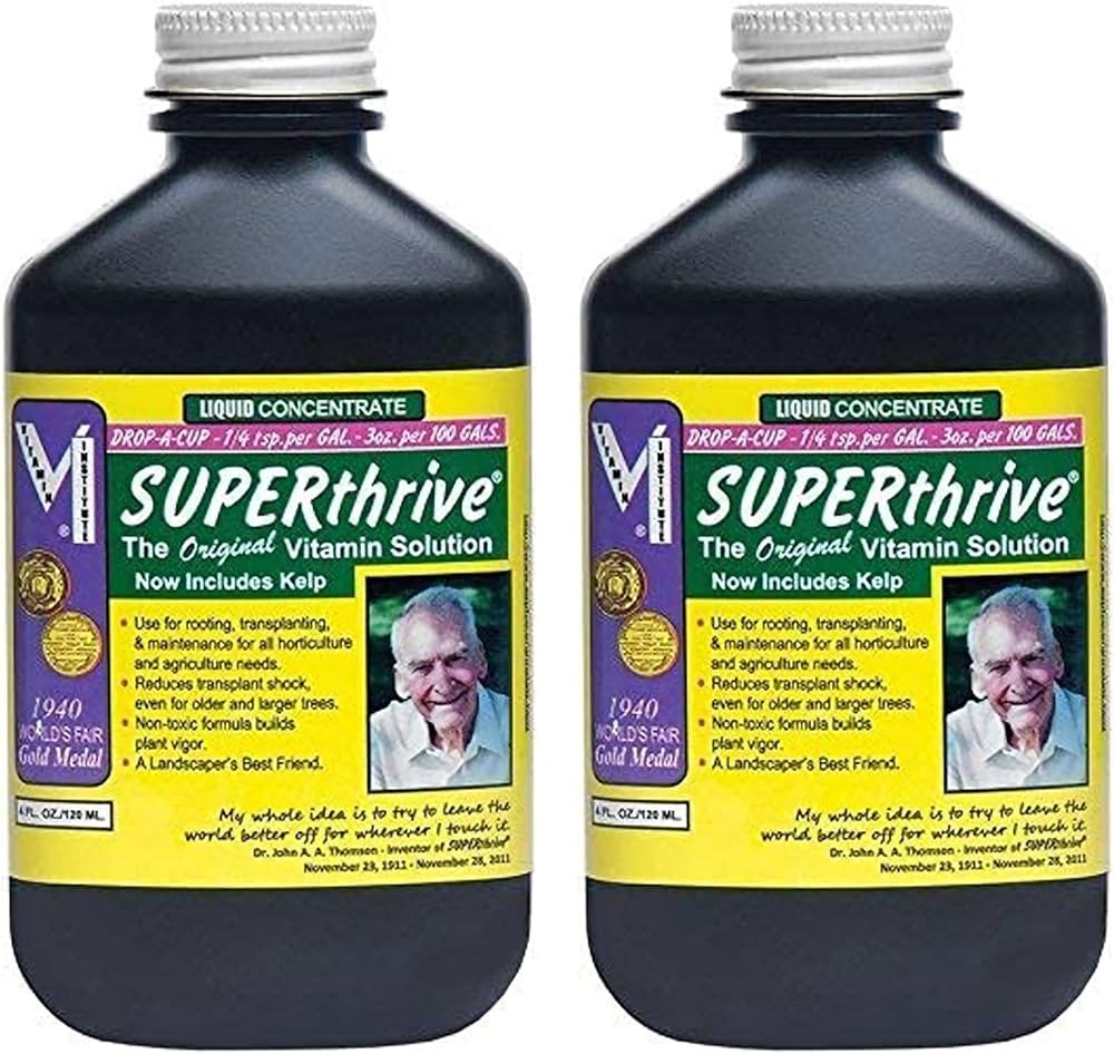 SuperThrive Plant Vitamin Solution Plant Food with 50 Vitamins & Kelp, 4 Ounce (2-Pack) | Amazon (US)