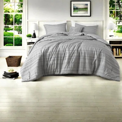 Cozy Modern Bedding Sets, Gray Polyester Comforter For Home | Wayfair North America