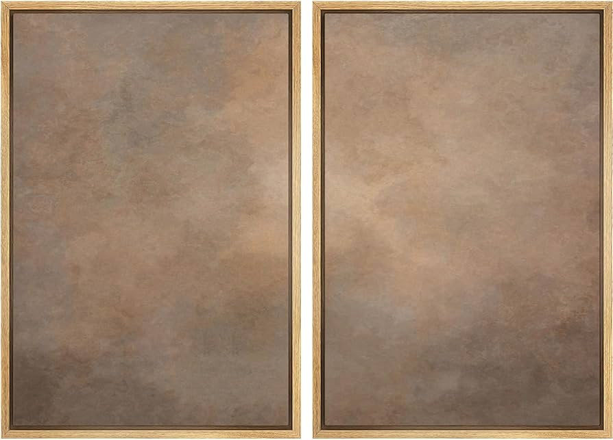 MUDECOR Framed Canvas Print Wall Art Set Rustic Neutral Minimalist Earth Tone Illustrations Moder... | Amazon (US)