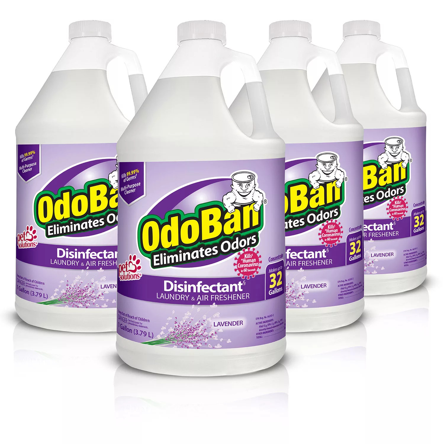 OdoBan Odor Eliminator and Disinfectant Concentrate, Lavender (4 pk.):- Lavender | Sam's Club
