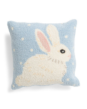 14x14 Hooked Dotted Bunny Pillow | Throw Pillows | Marshalls | Marshalls