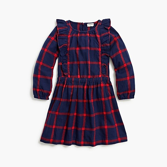 Girls' plaid flannel dress | J.Crew Factory