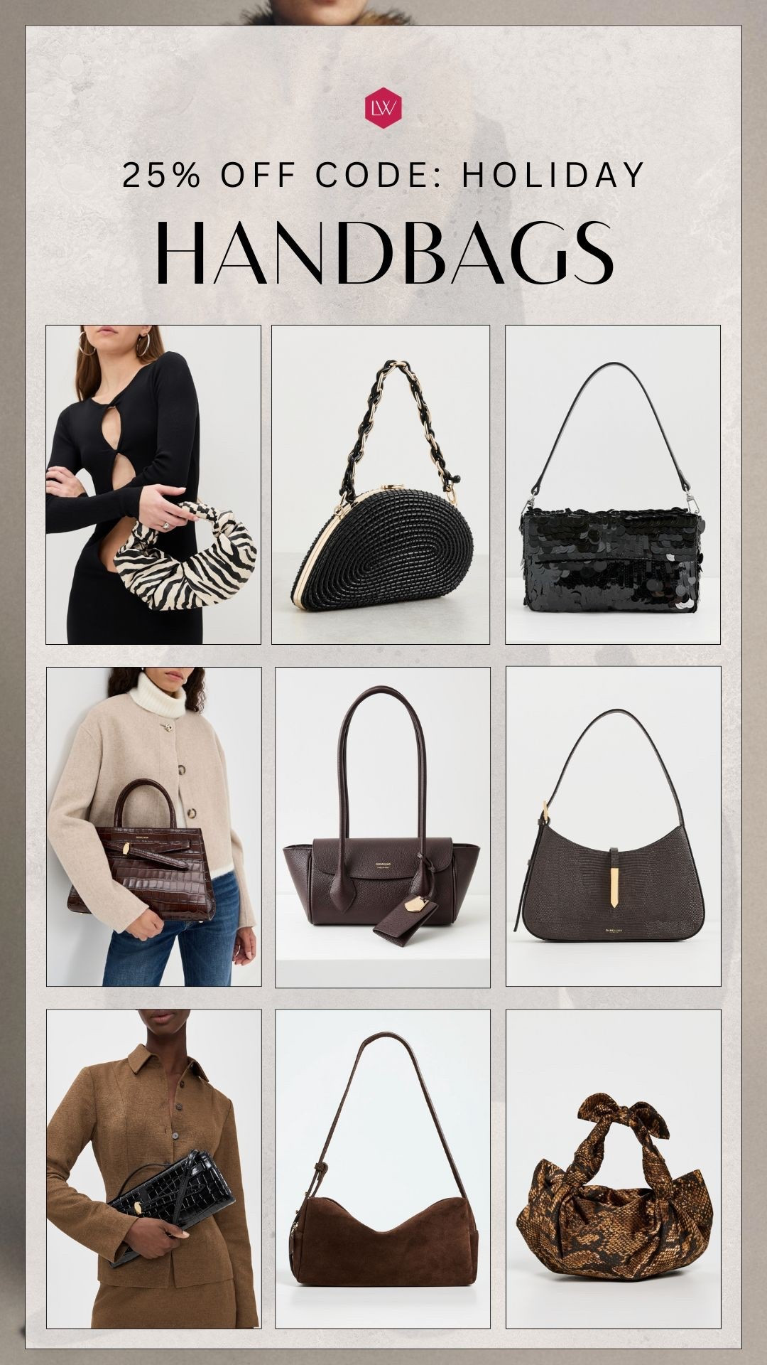 Handbags I’m loving on sale! Use CODE: HOLIDAY for 25% off! 

#LTKSaleAlert #LTKOver40 #LTKCyberWeek