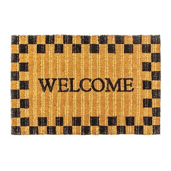 Welcome Checked Entrance Mat | MacKenzie-Childs