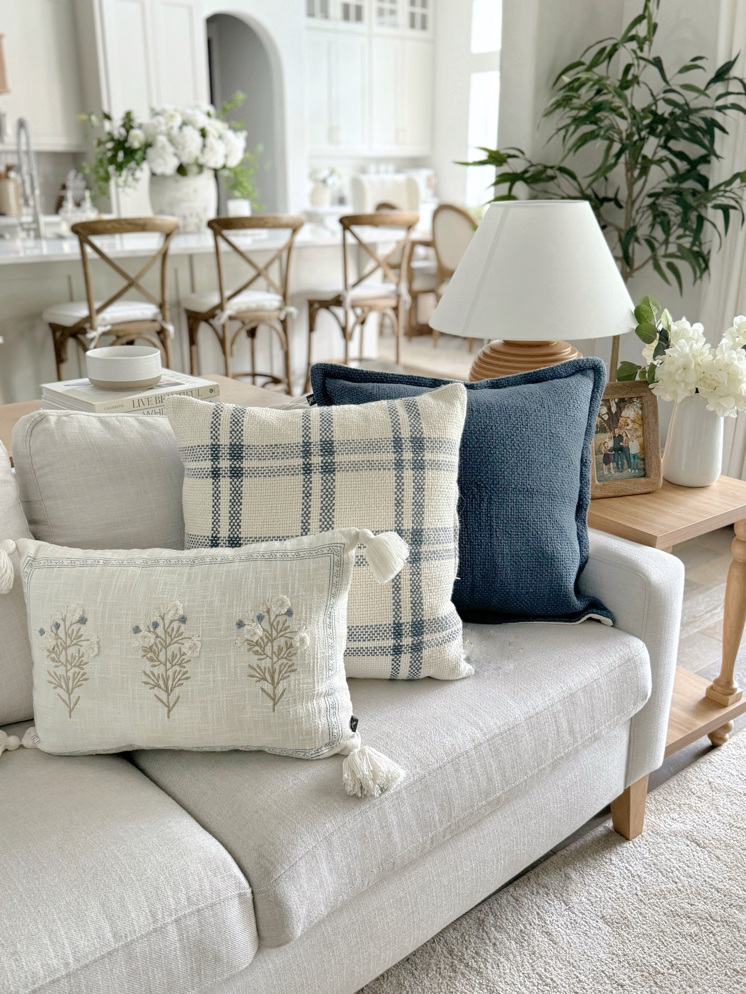 New blue pillows from My Texas House at Walmart 

#LTKSeasonal #LTKhome #LTKfindsunder50