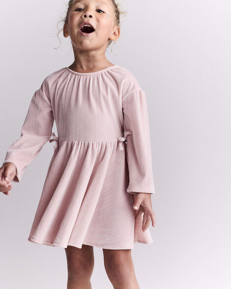Toddler Girl Velvety Avenue Twirl™ Dress - Light Pink | Carter's Inc