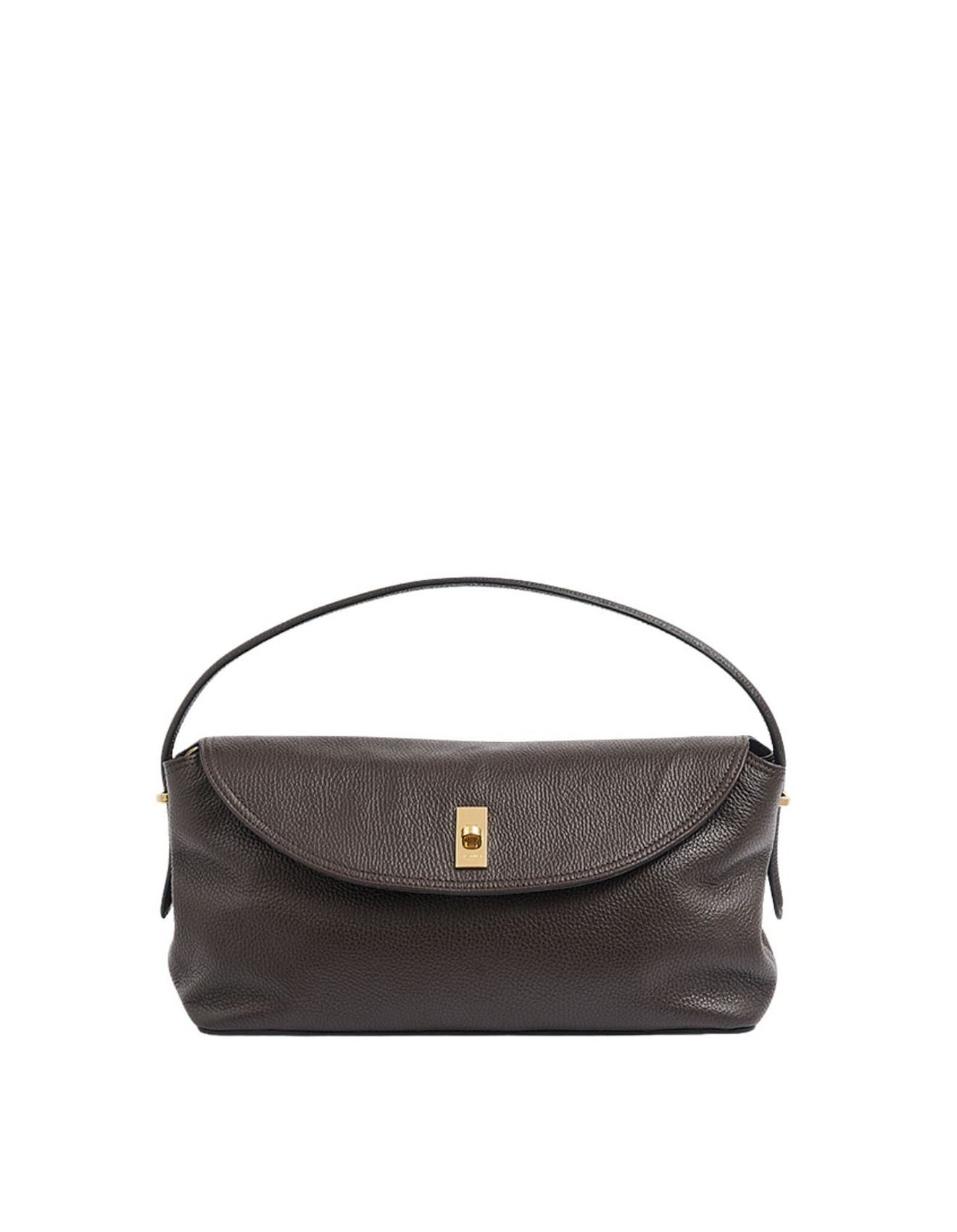 Sloane Large Dark Chocolate Leather Convertible Clutch | David Jones (Australia & New Zealand)