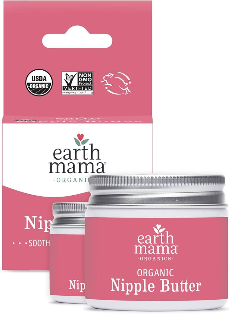 Organic Nipple Butter Breastfeeding Cream by Earth Mama | Lanolin-free, Postpartum Essentials Saf... | Amazon (US)