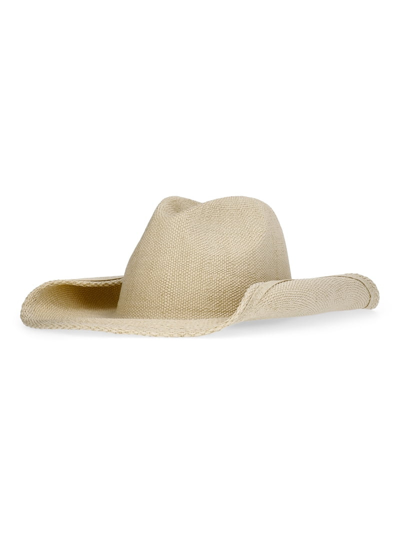 No Boundaries Straw Rancher Hat, Women's, Natural | Walmart (US)