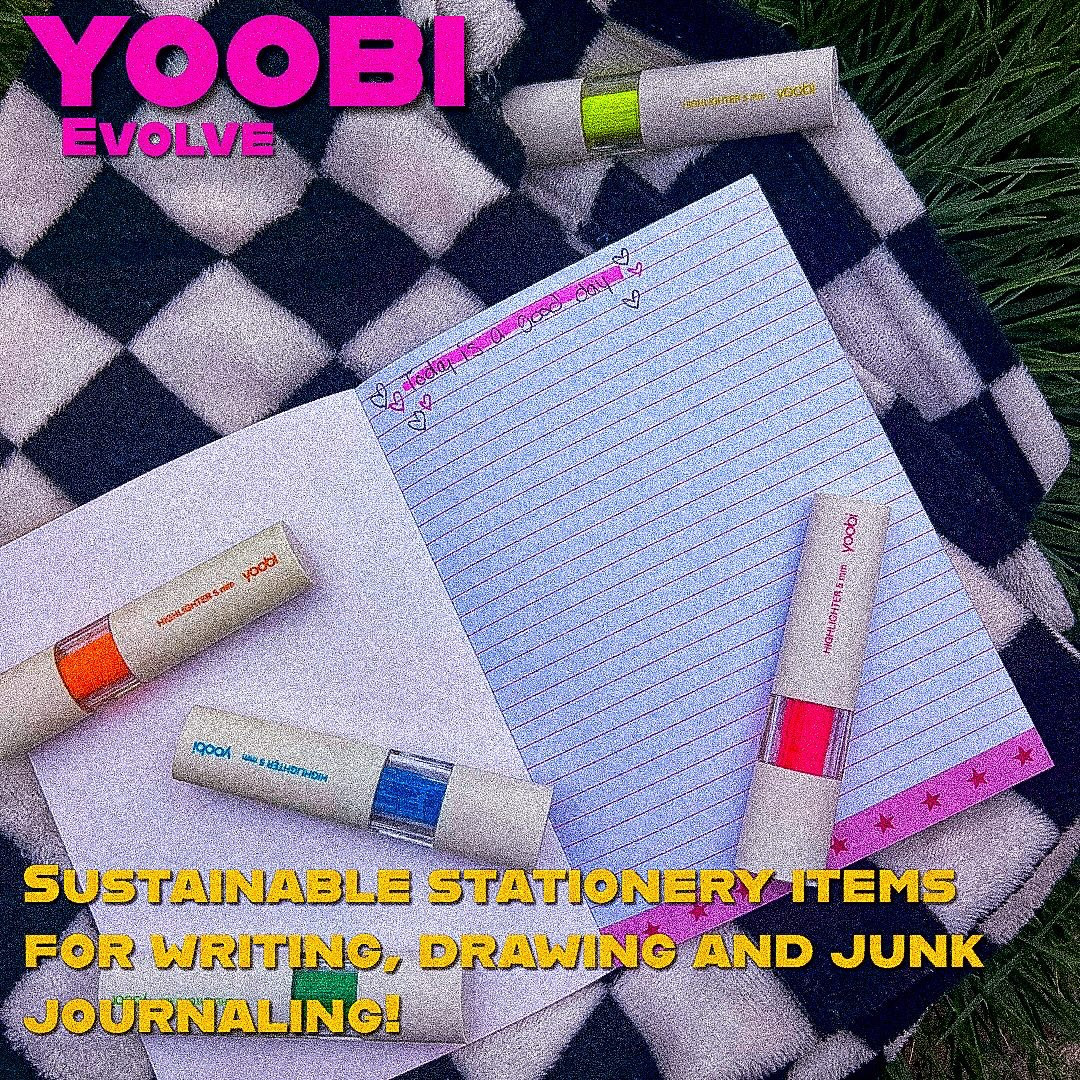 @yoobi Evolve - a sustainable stationery line that features products made from 100% paper, soy-based ink and recycled materials! 

I am excited to use my stationery products for drawing, writing, and junk journaling! 
•
•
•
•
•
•
•
#fromthelobbypartner #fromthelobby #yoobi #yoobievolve #gelpens #stationerylovers #journalingideas #journalingcommunity #stationeryproducts
