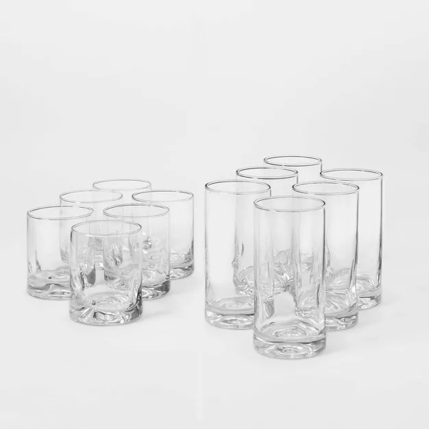 12pc Glass Telford Tumbler Set - Threshold™ | Target