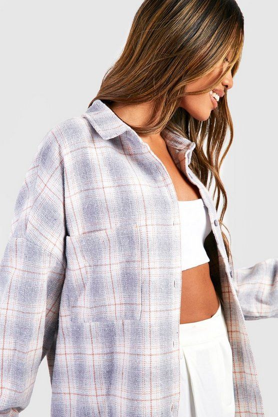 Oversized Flannel Shirt | Boohoo.com (US & CA)