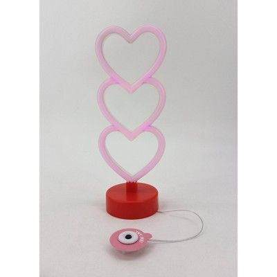 Neon Lit Tabletop Valentine&#39;s Day Heart Sign Pink - Spritz&#8482; | Target