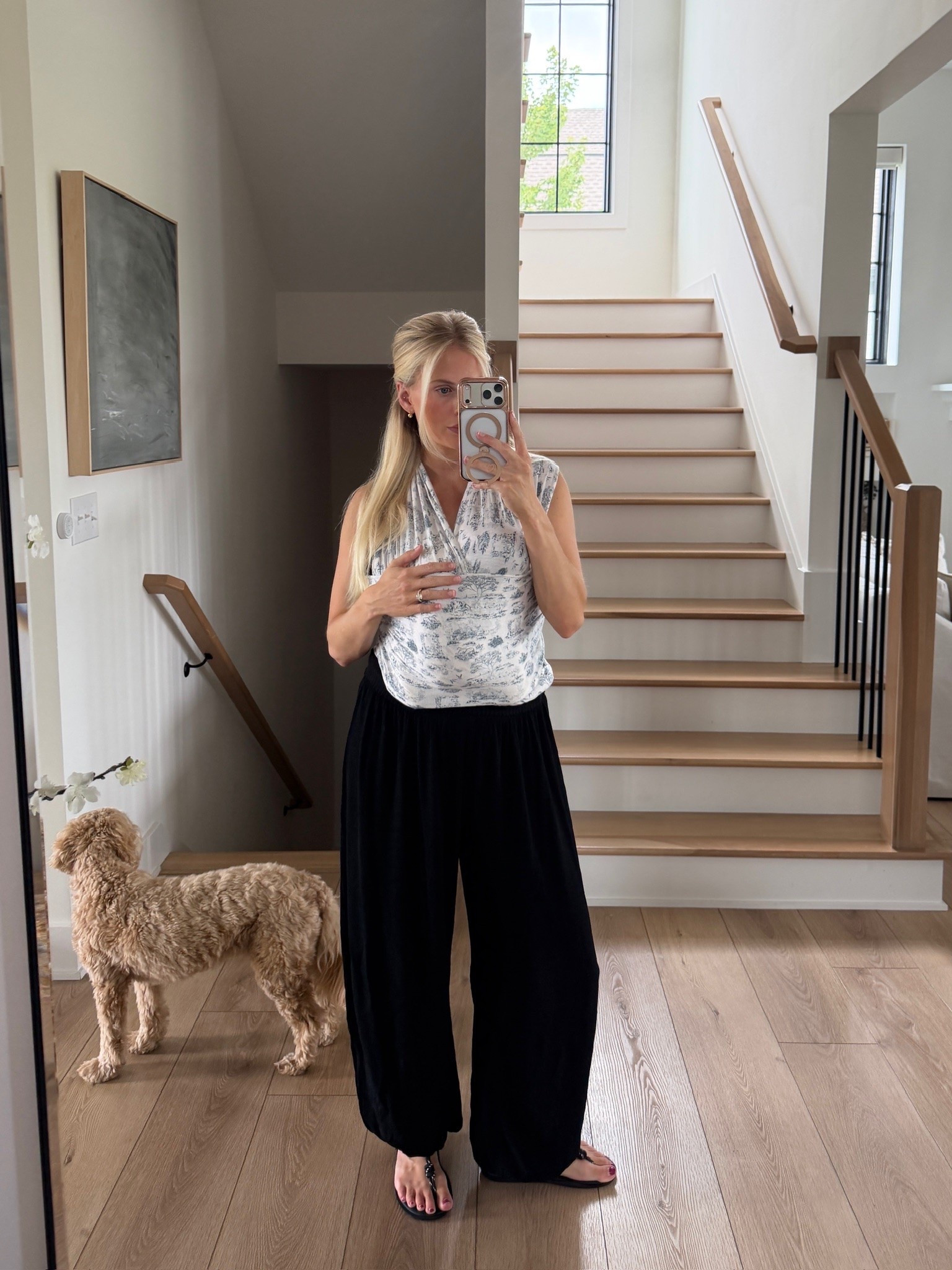 SIZE: med in pants (sized up for pregnancy/postpartum - exact color sold out, linked different color along with similar), shoes run tts! #kathleenpost

Postpartum outfit, wrap baby carrier, newborn phase

#LTKootd #LTKmomlife #LTKBaby