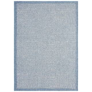 Marlin Blue 8 ft. x 10 ft. Indoor/Outdoor Area Rug | The Home Depot