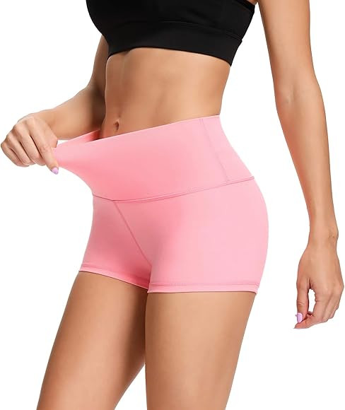 LXNMGO Women's 2"/7" High Waist Yoga Shorts Tummy Control Workout Running Biker Volleyball Shorts... | Amazon (US)
